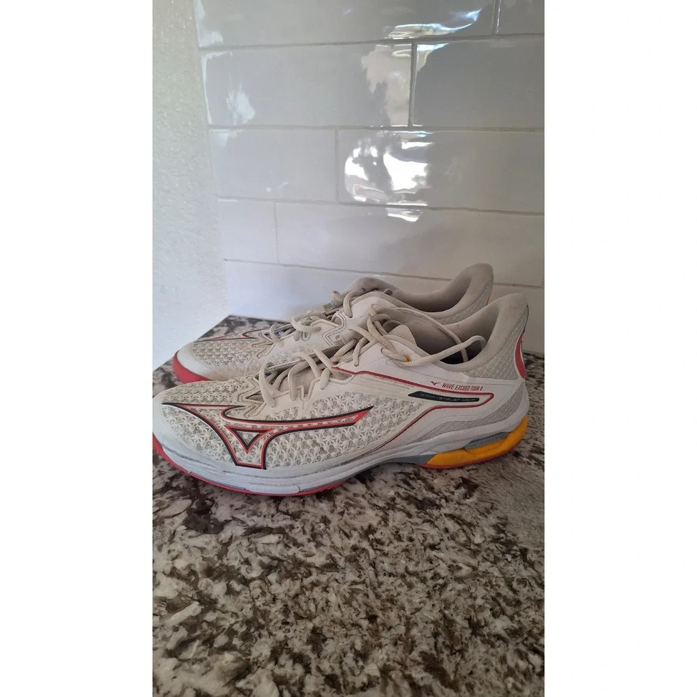 Mizuno Wave Exceed Tour 6 Mens Tennis Shoes White Red 61GA247174 Size 11